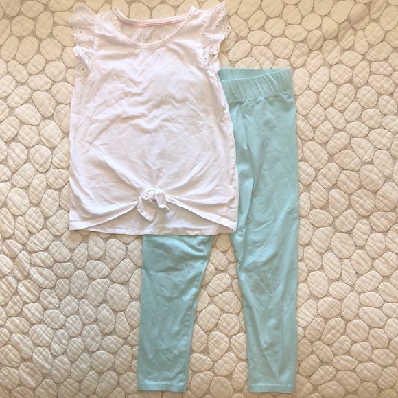 Adorable Sweetness - Kids Pink Santa Pocket Ruffle Hoodie Shirt and Leggings Set: 7/8 main image 0